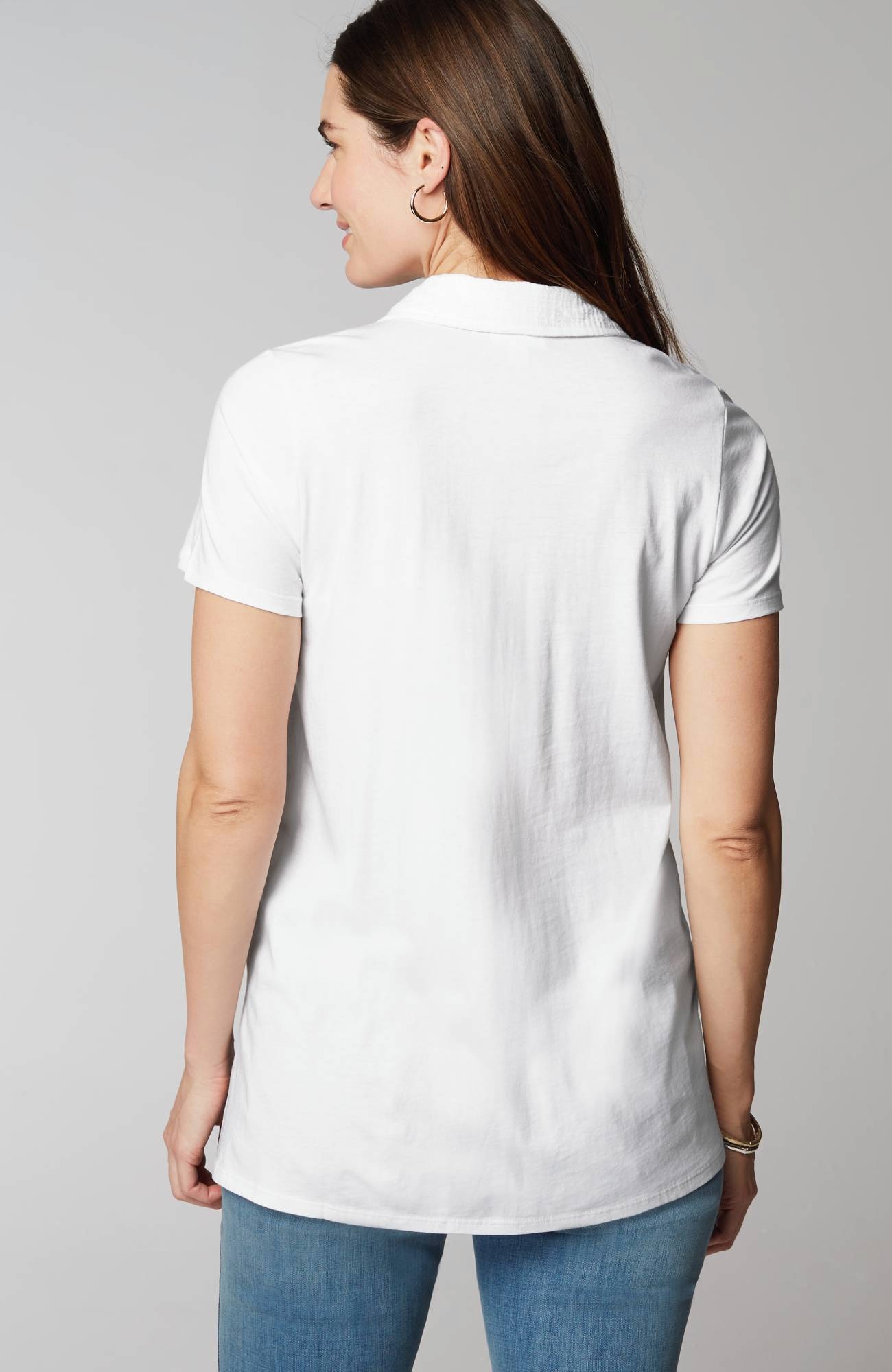 Cotton-Gauze Mixed-Media Tunic