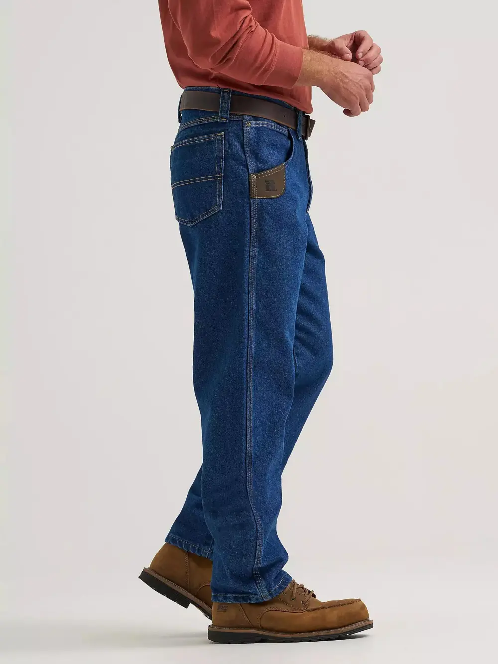 WRANGLER RIGGS WORKWEAR FIVE POCKET JEAN IN ANTIQUE INDIGO