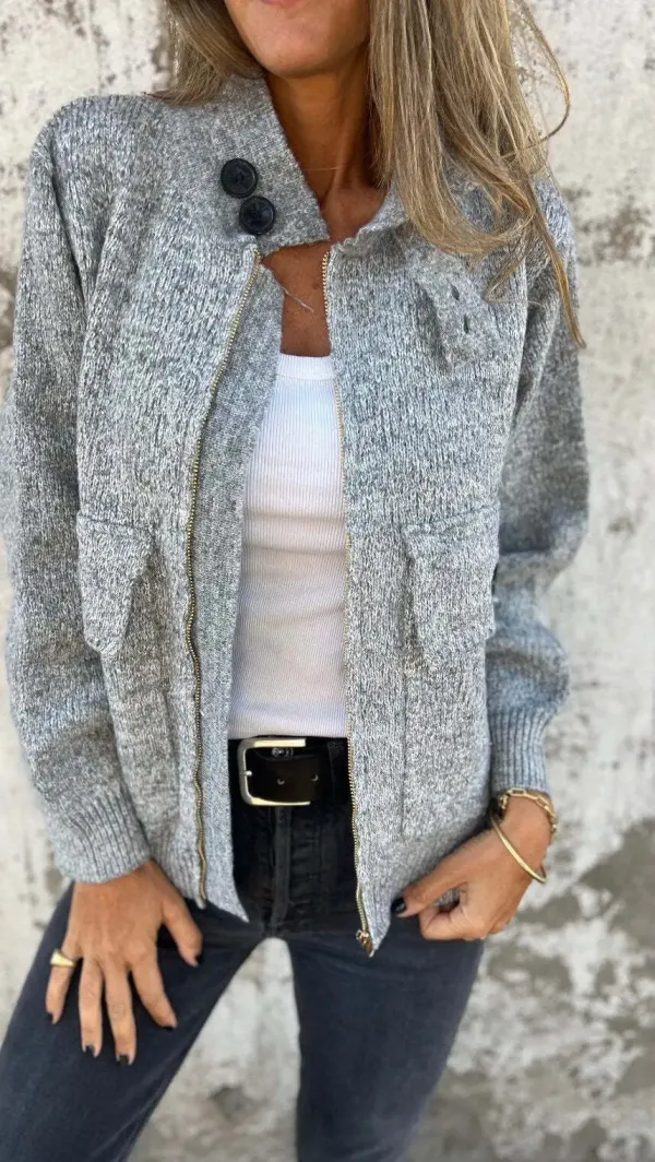 Cozy Heather Knit Jacket