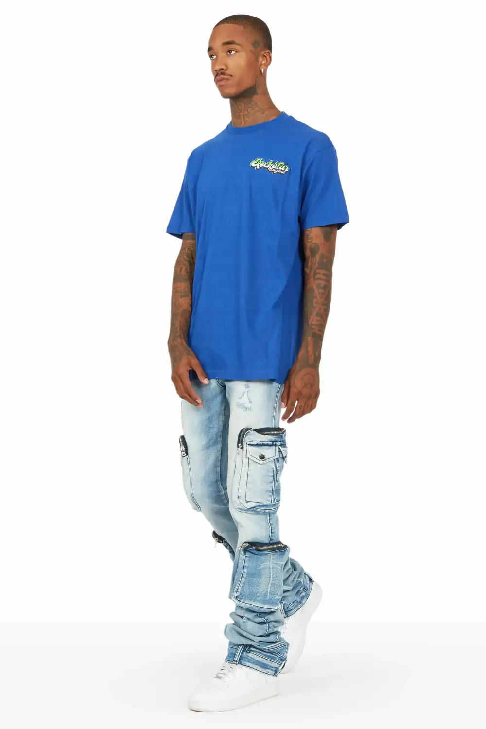 Sutton Blue Super Stacked Flare Jean