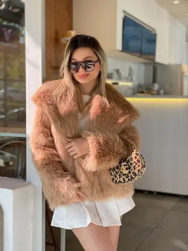 FAUX MONGOLIAN JACKET