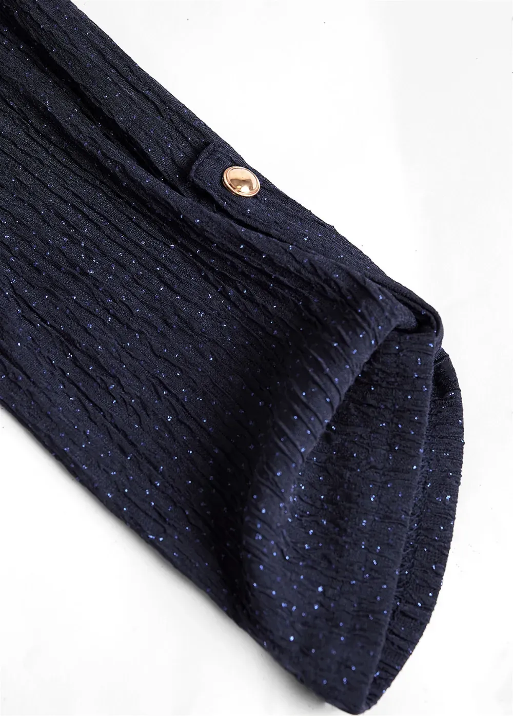 Navy Surplice Long Sleeve V Neck Shirt