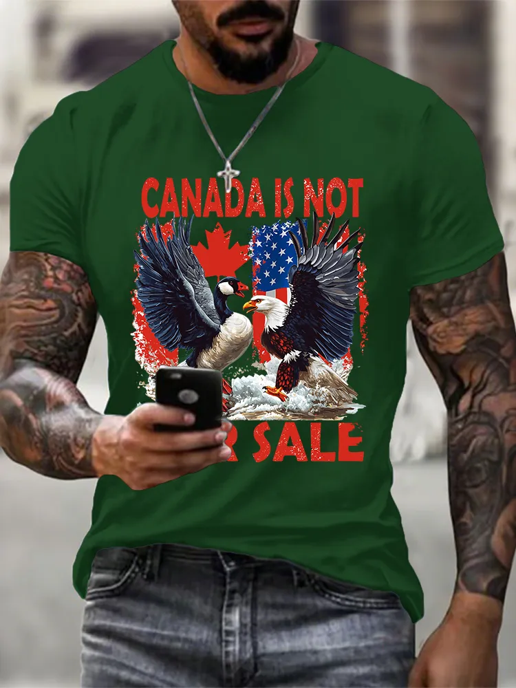 Round-Neck Short-Sleeved Shirt Canada Is Not  For Sale T-Shirt