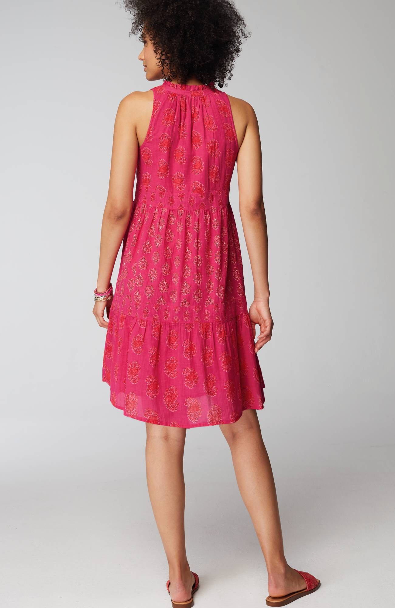 Mixed-Print A-Line Dress