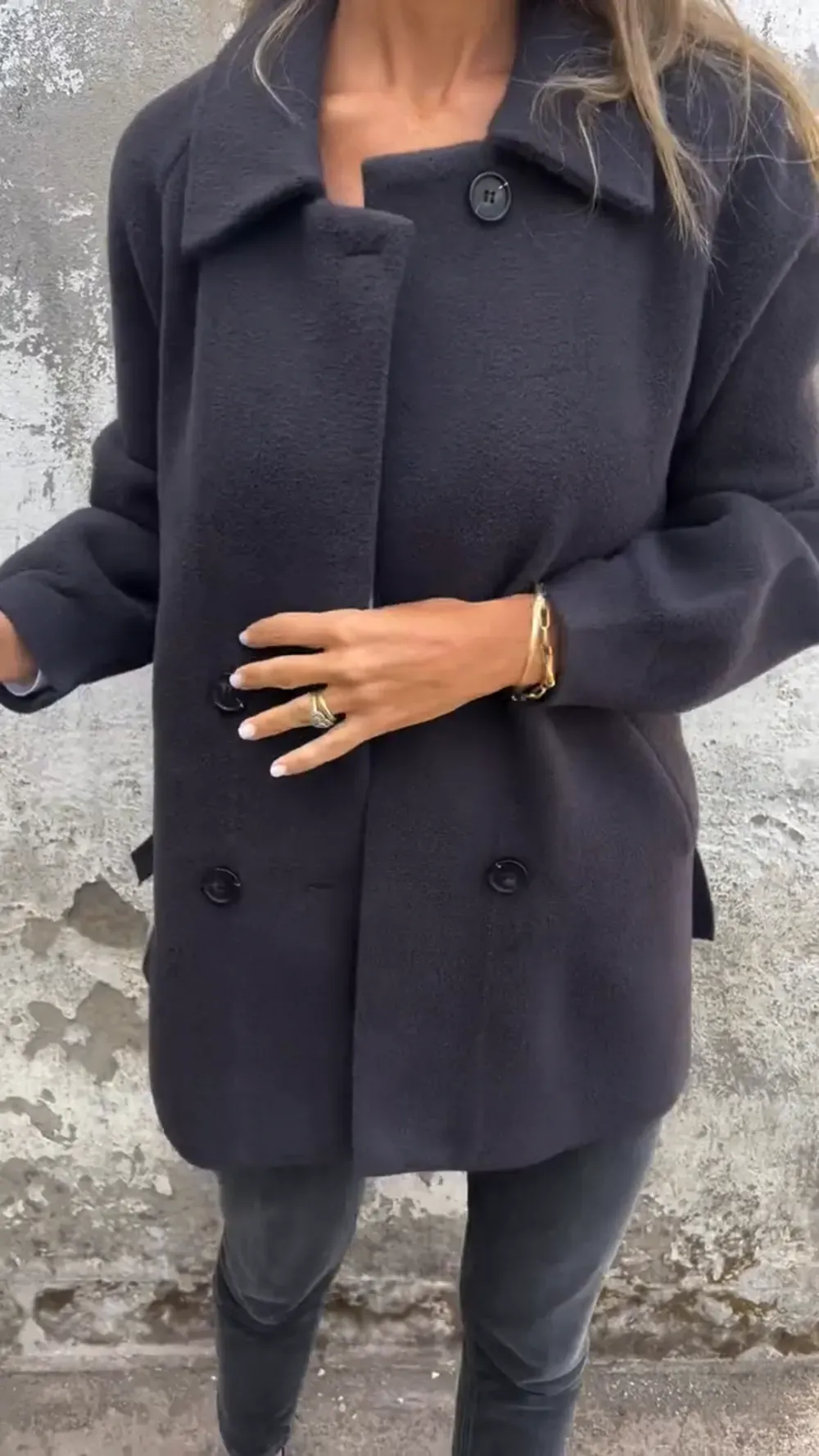 Chic Elegance Double-Breasted Coat