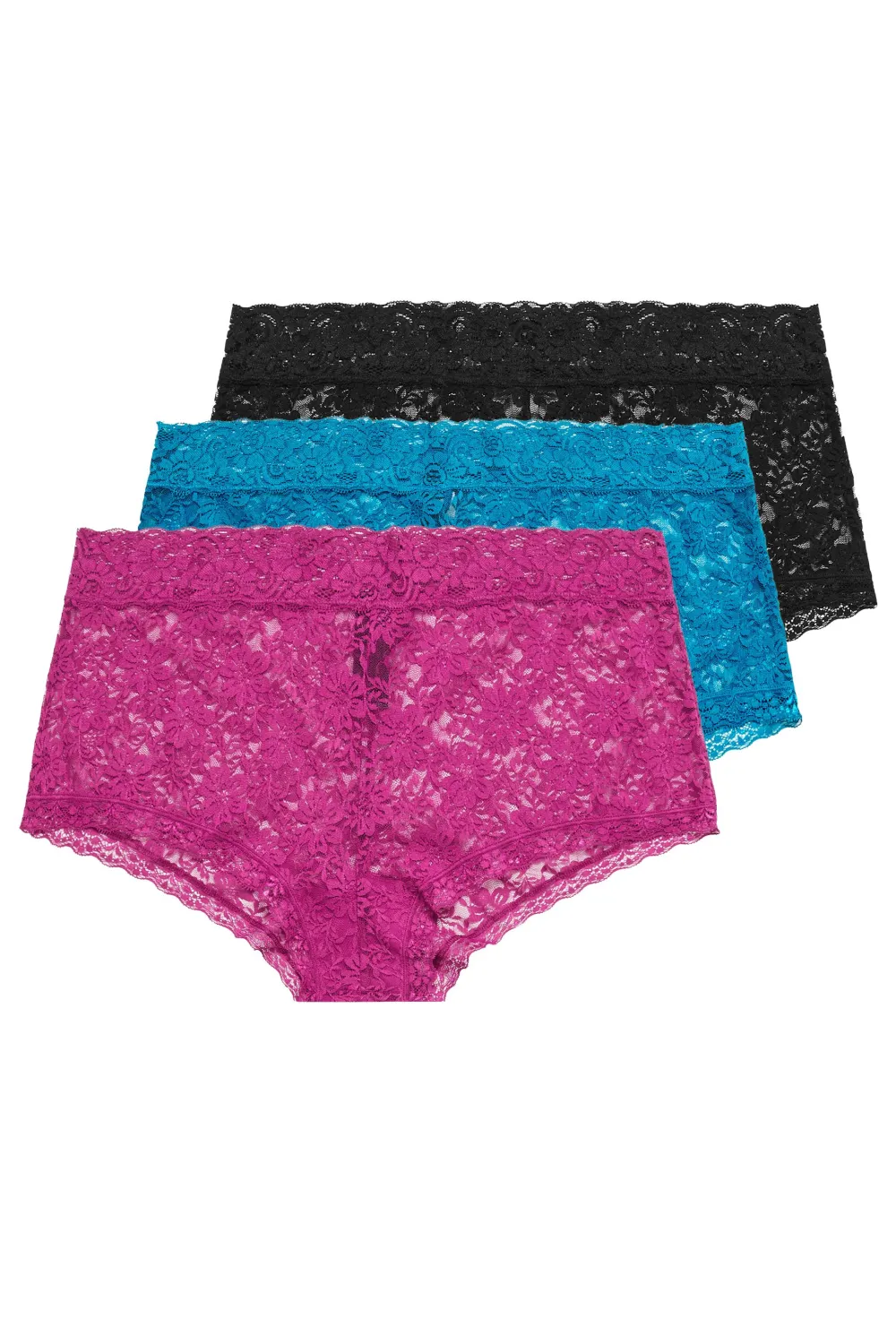 YOURS 5 PACK Curve Black Cotton High Waisted Full Briefs