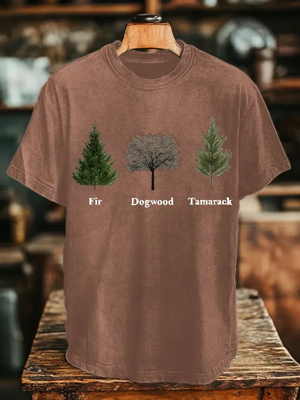 T-Shirt Neutral Tree FDT Cotton Multi-Color Wash T-Shirt Pure Cotton Round Neck Short Sleeve