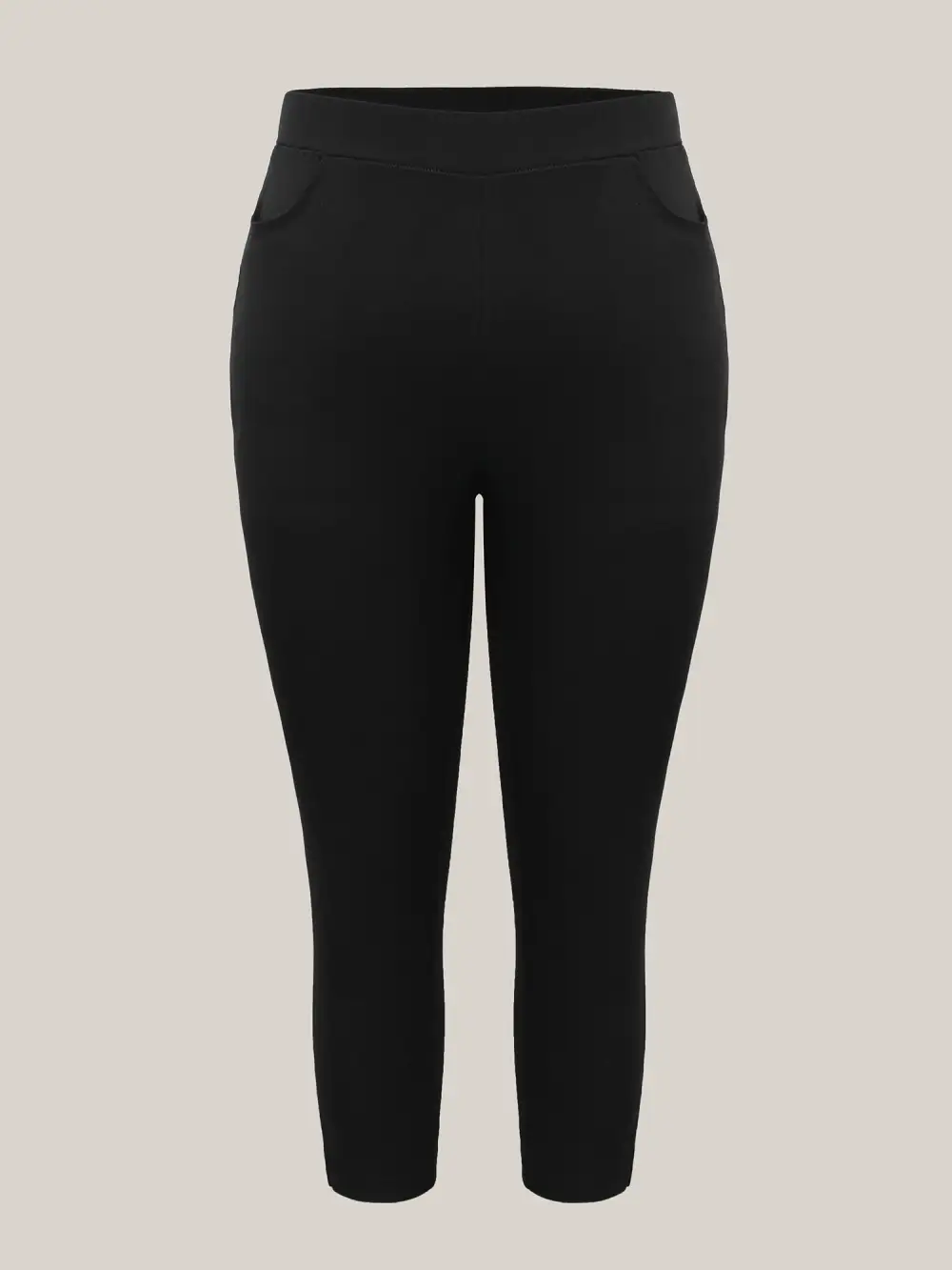 Stretch Split Hem Pockets Skinny Pants