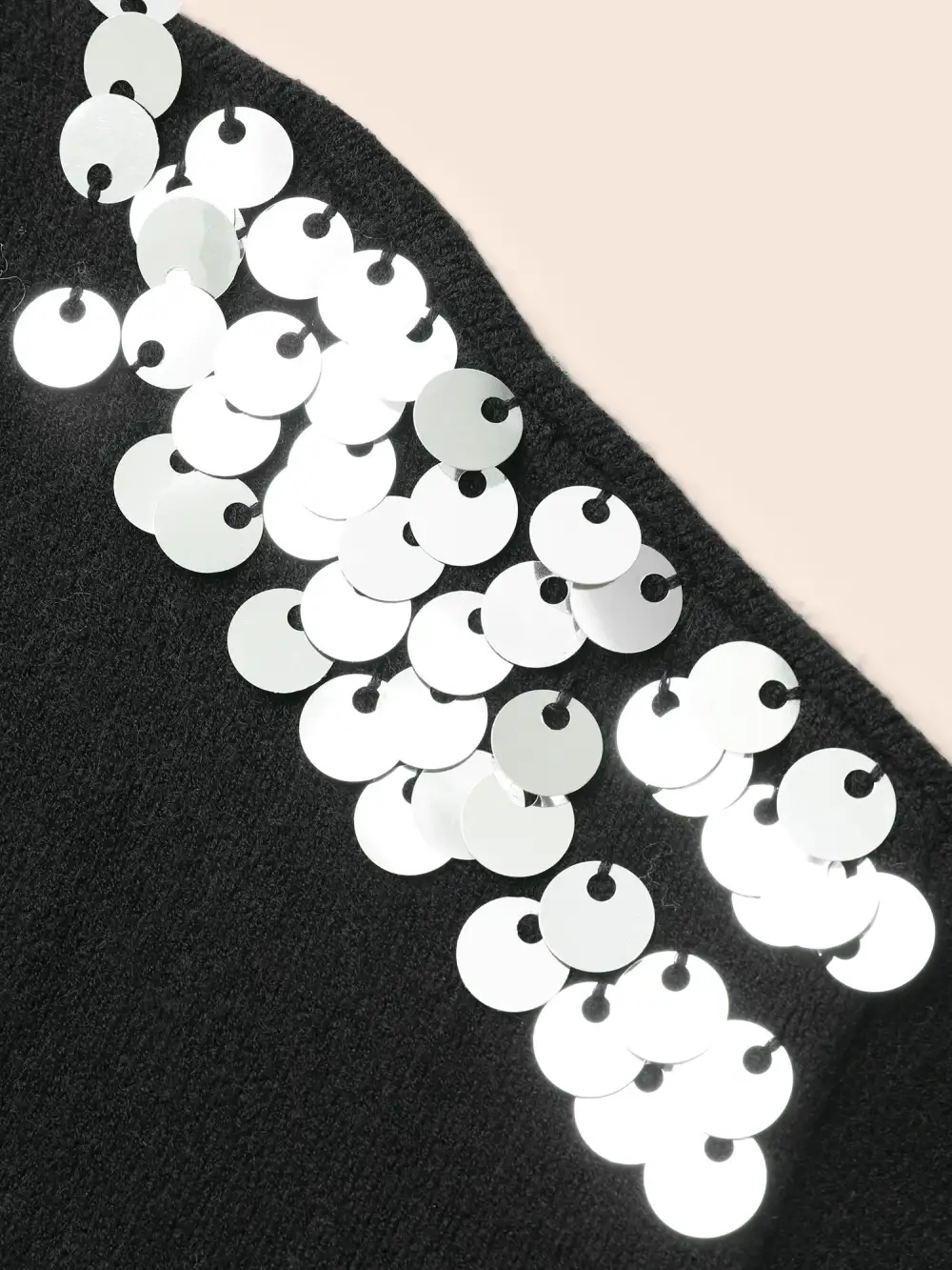 Supersoft Essentials Silver Sequins Shoulder Open Cardigan