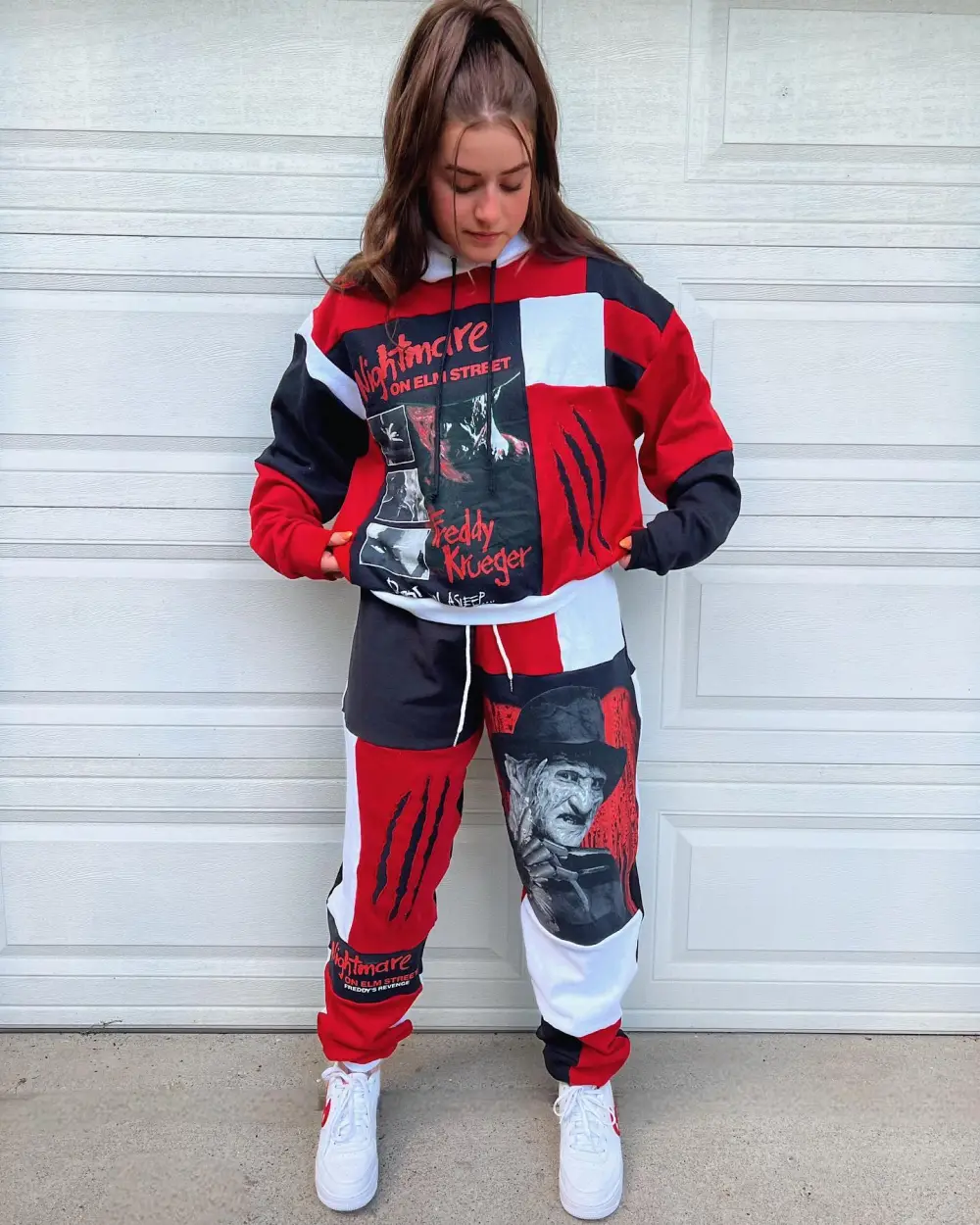 Dark red 2 piece set tops and bottoms how perfect and cozy piece for your Halloween day