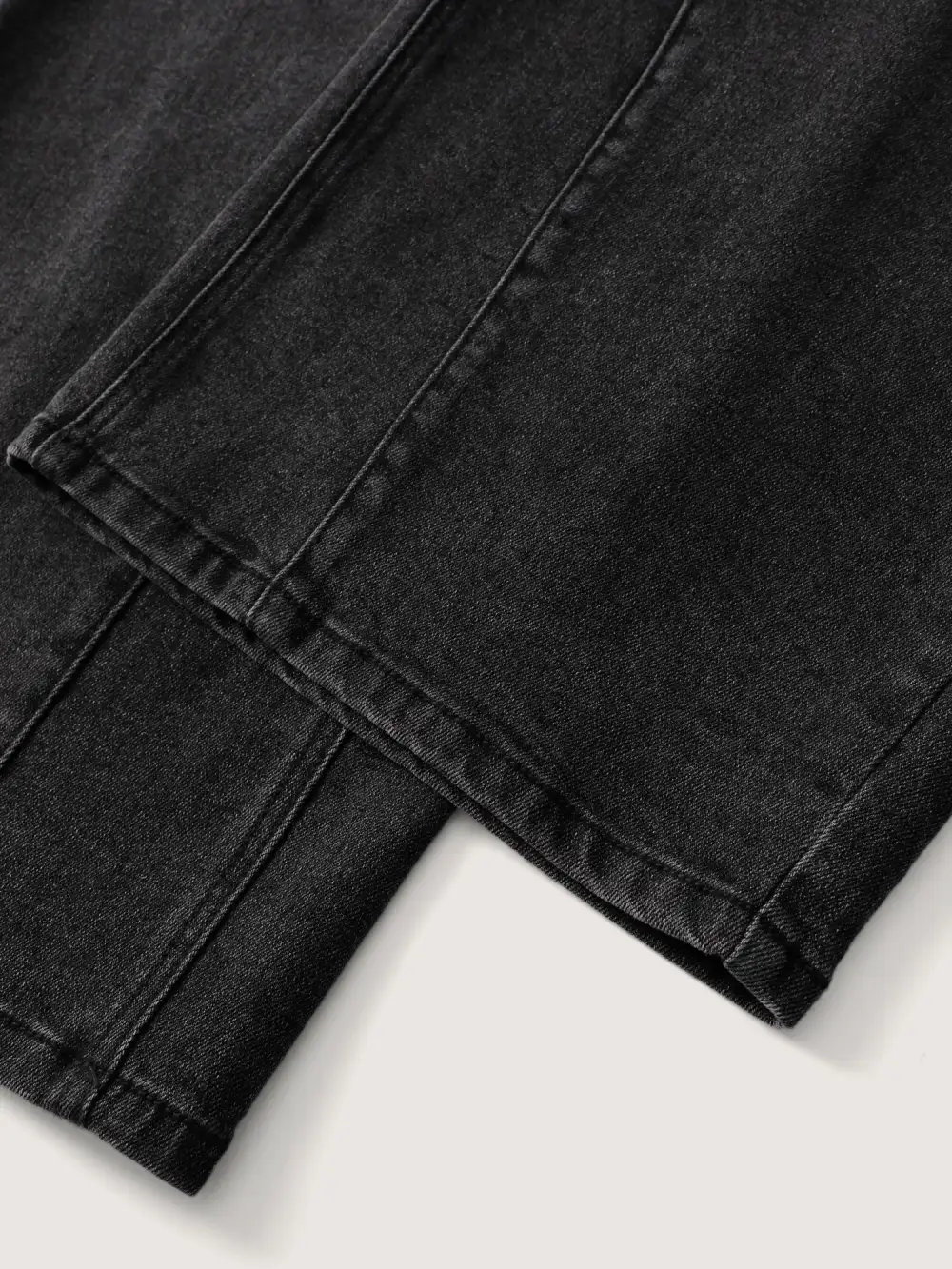 Vintage Wash Stretchy Straight-Leg Jeans