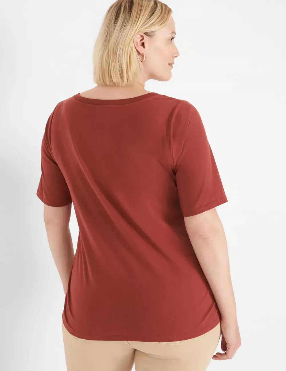 Modern Perfect Sleeve V-Neck Tee