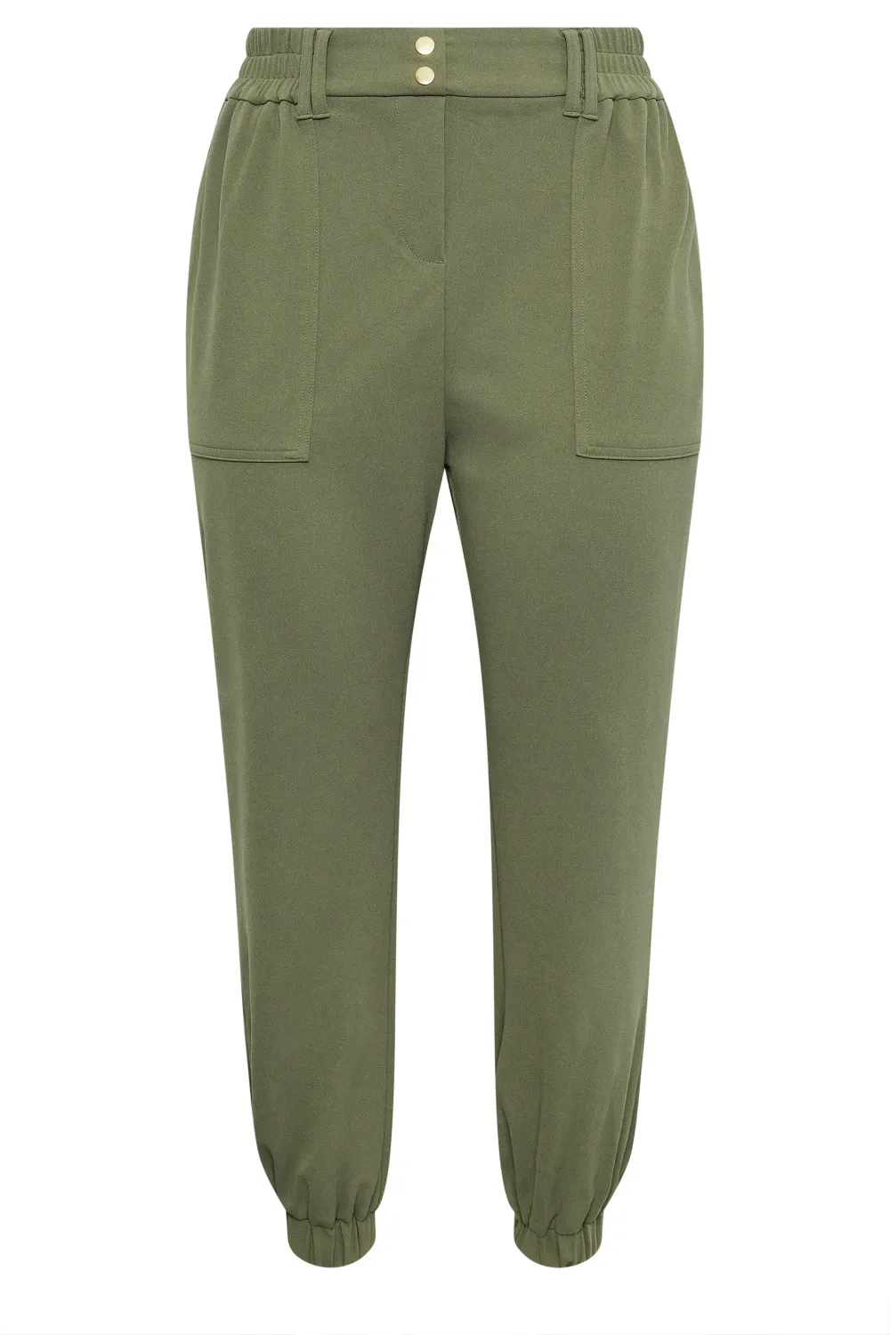 YOURS Curve Black Scuba Cuffed Cargo Joggers