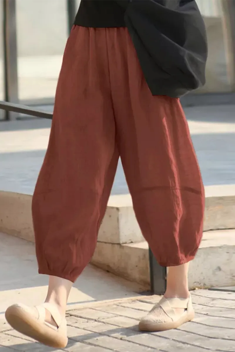 Casual Solid Patchwork Harlan Mid Waist Harlan Solid Color Bottoms