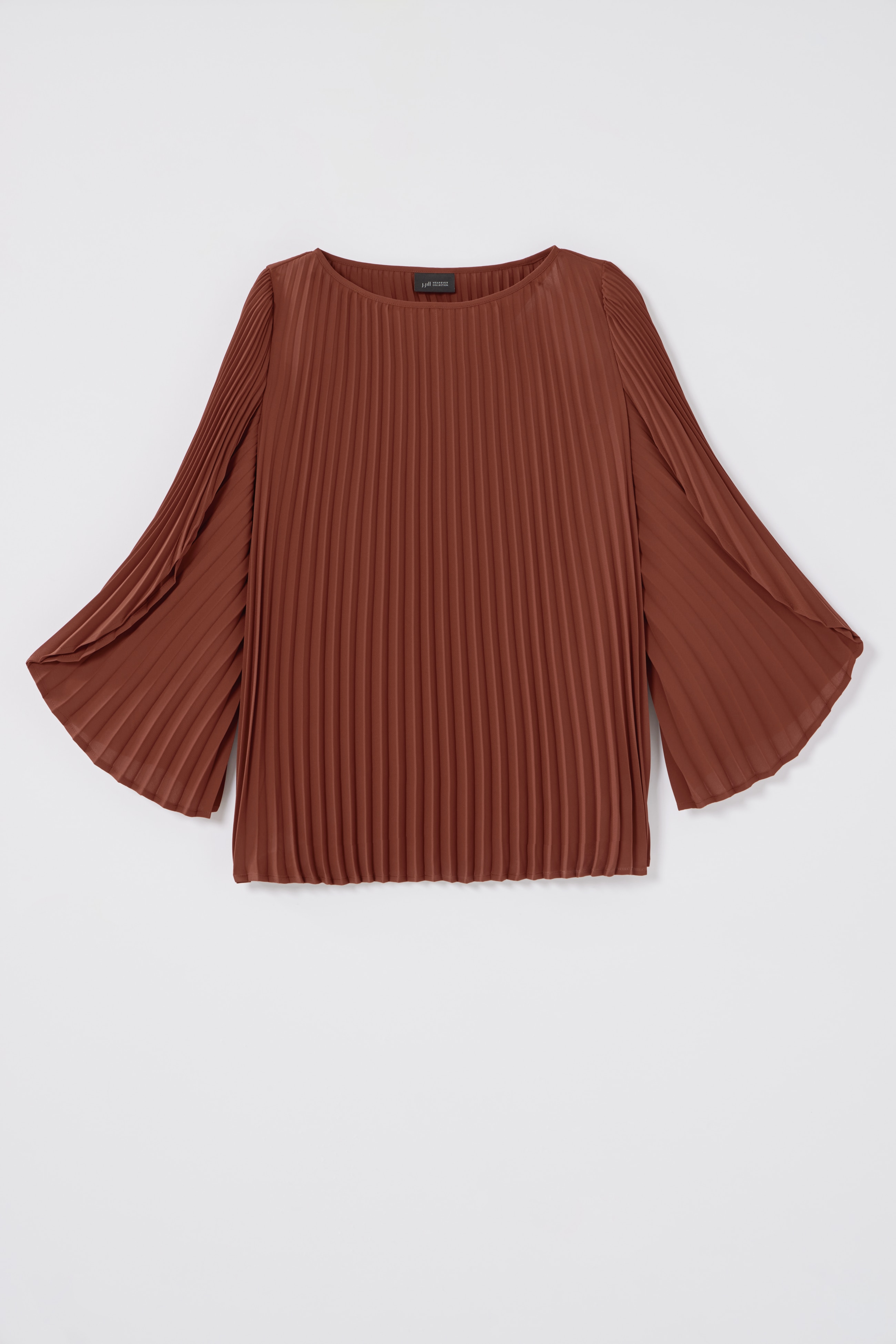 Wearever Boat-Neck Pleated Top