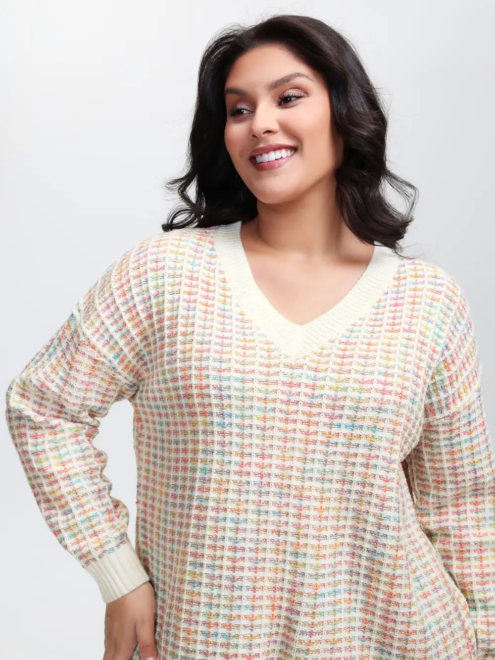 Tissue Textured Color Gradient Pullover