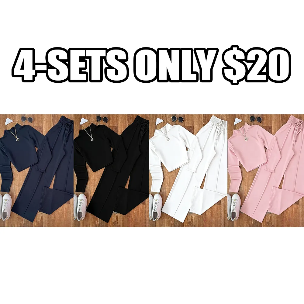 Women's 2-Piece Set: Long Sleeve Top + Pants, Spring/Fall Casual