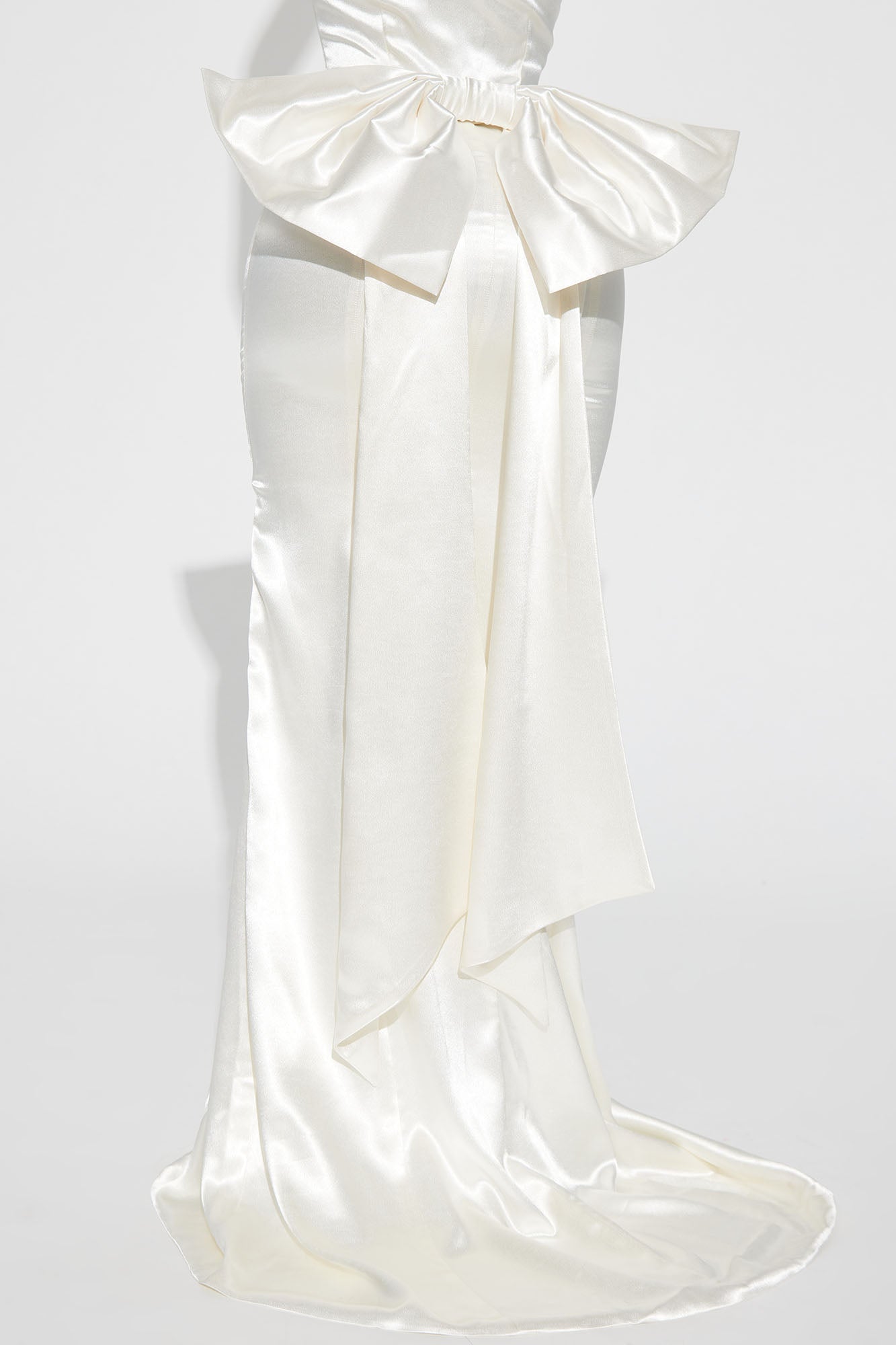 Janet Satin Maxi Dress - White