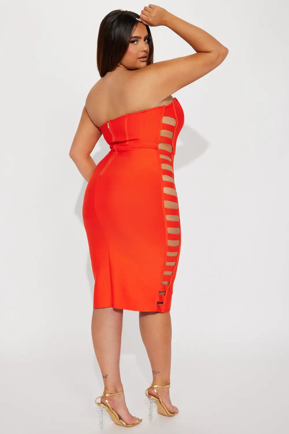 Banks Bandage Midi Dress - Orange