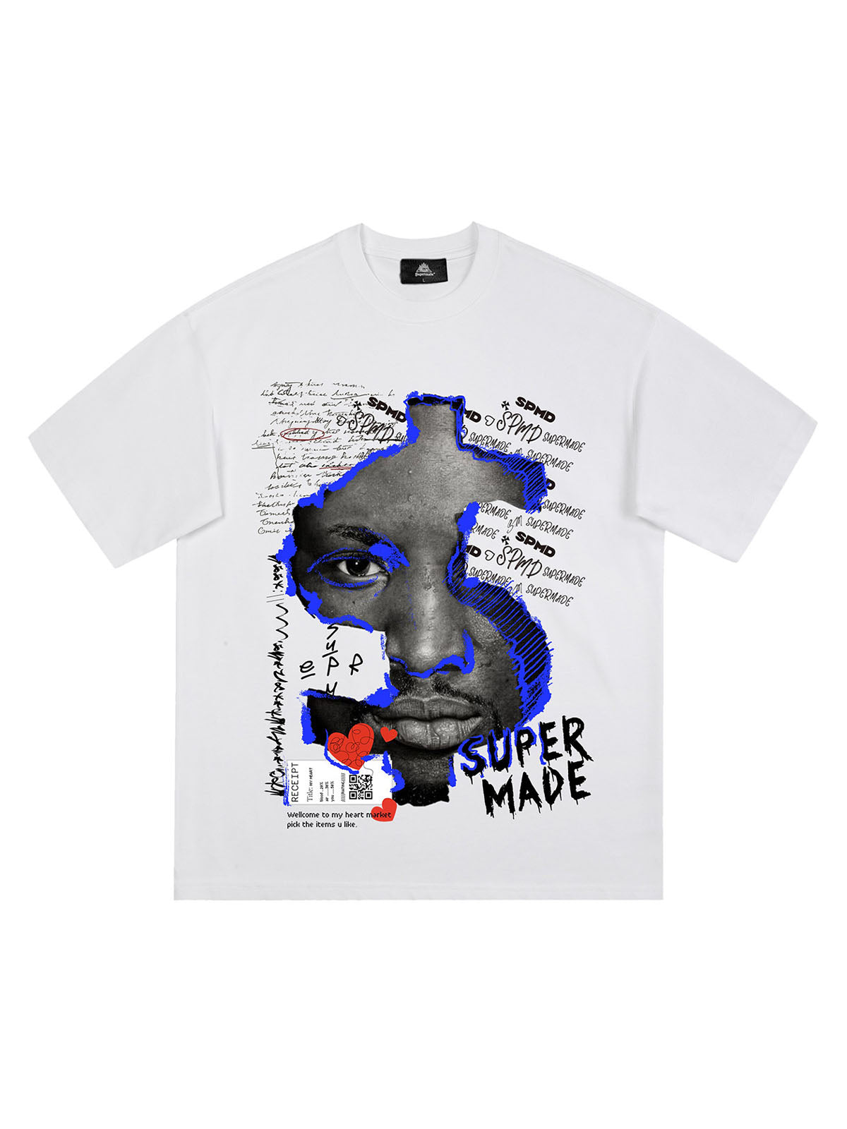 US Dollar Face Graffiti Street Hip-Hop T-shirt - 2128