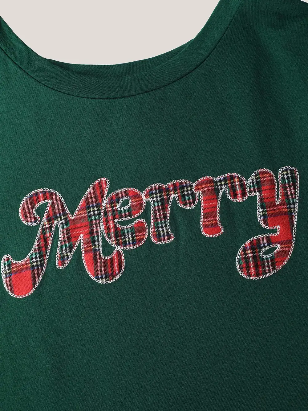 Merry Applique Embroidery Sweatshirt