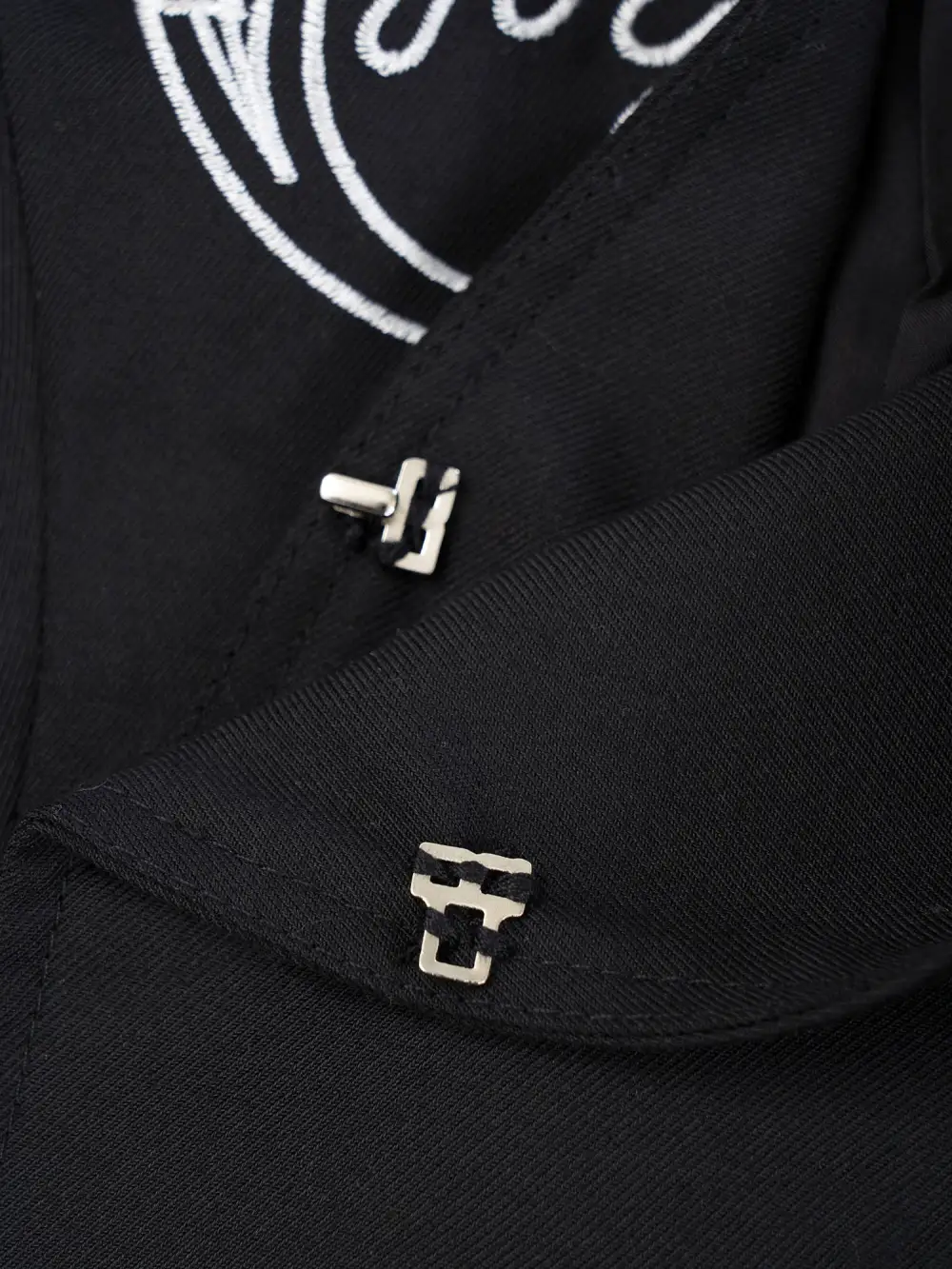 Floral Embroidered Hook Buckle Pocket Blazer