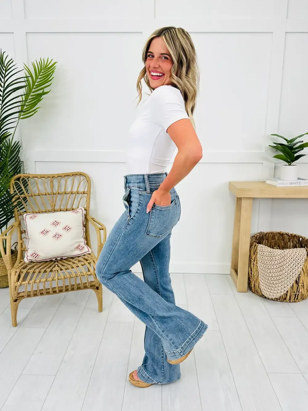 Judy Blue Stop and Stare Flare Jeans