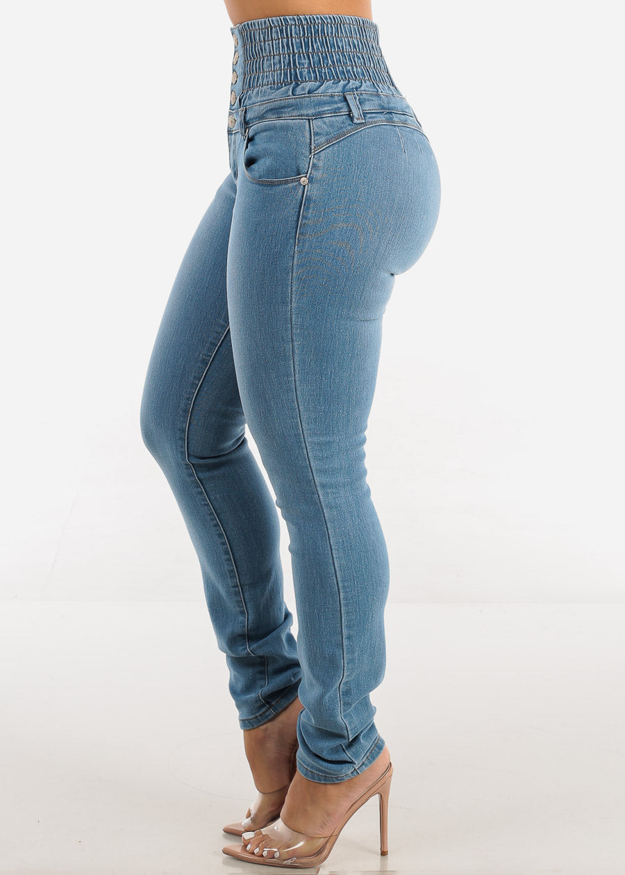 MX JEANS Ultra High Spandex Waist Levantacola Skinny Jeans