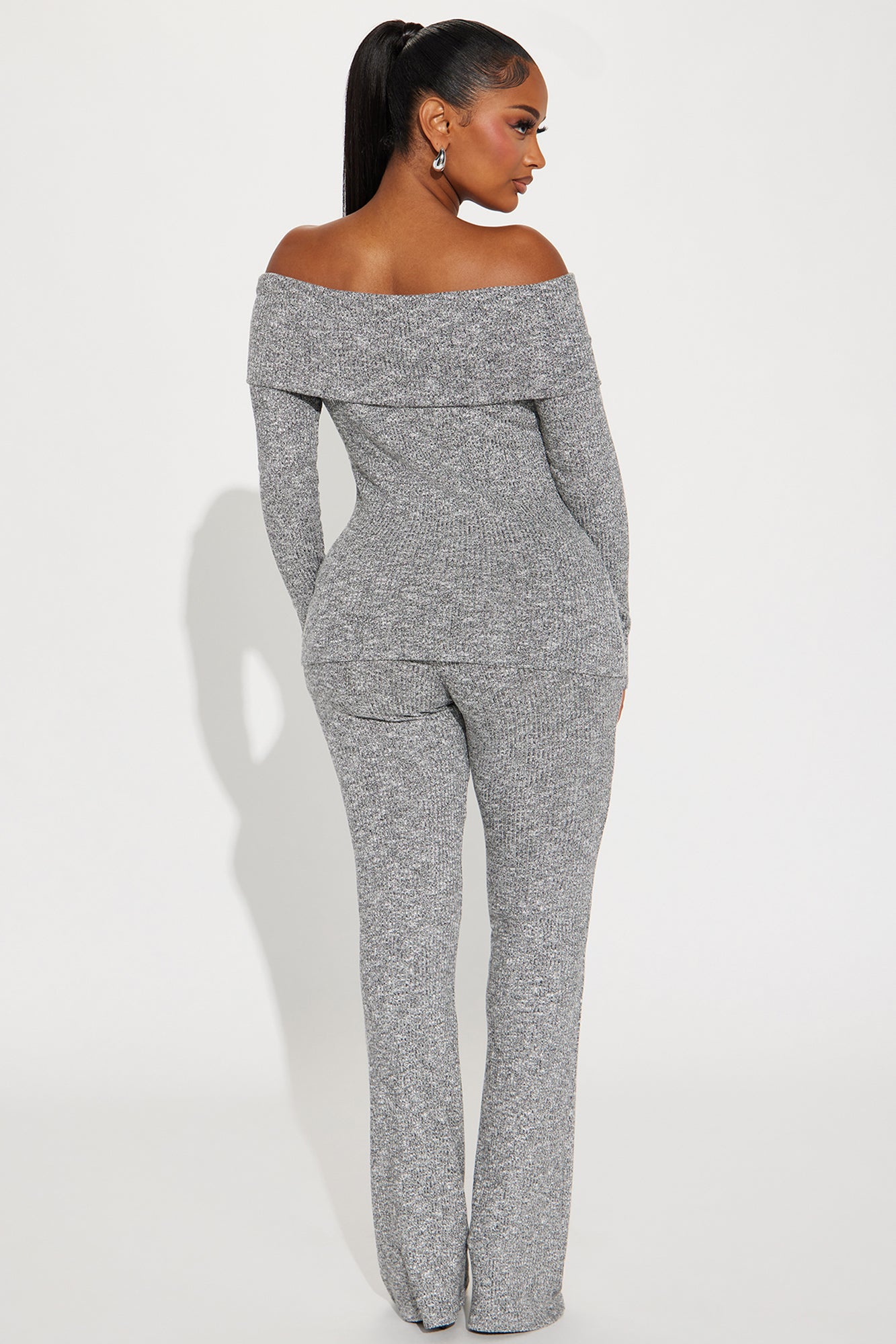 Chilly Nights Pant Set - Heather Grey