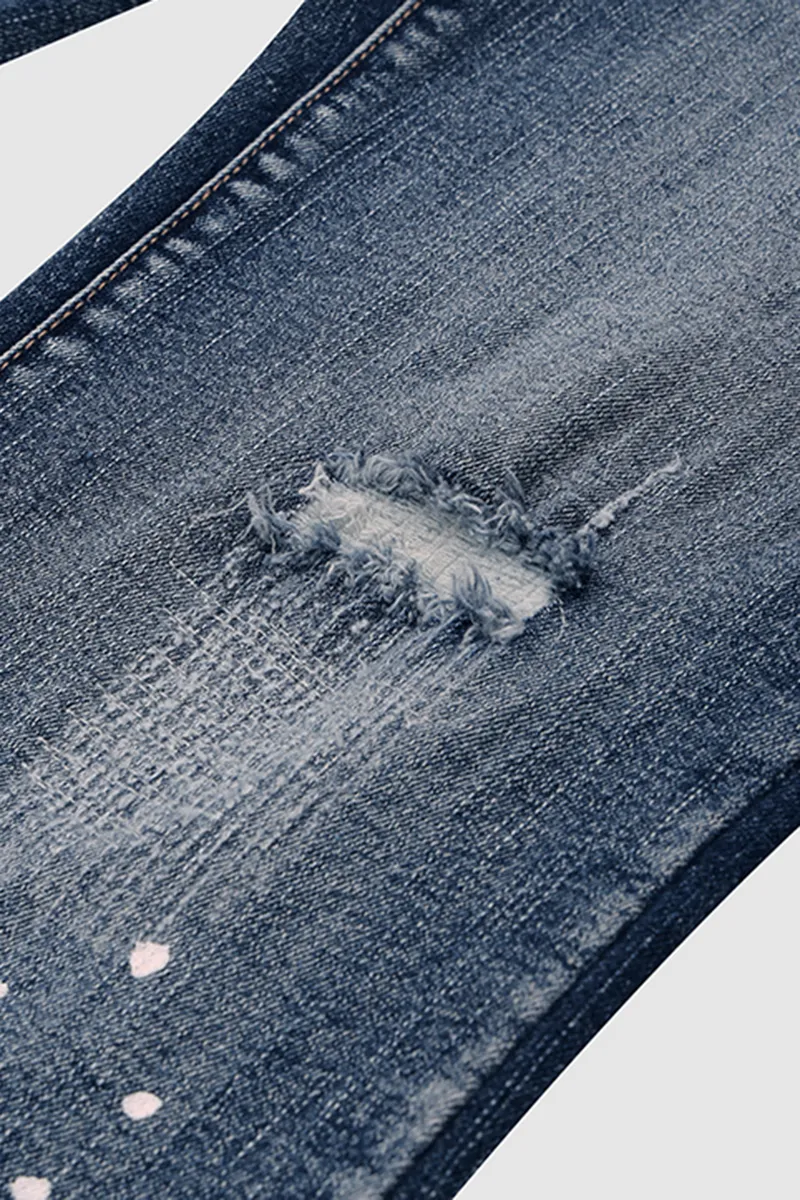 Ripped Slant Pocket Flare Jeans