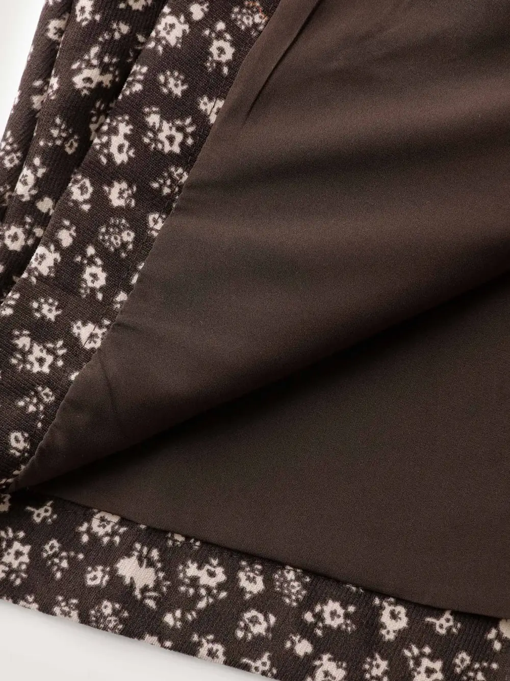 Floral Print Contrast Collar Jacket