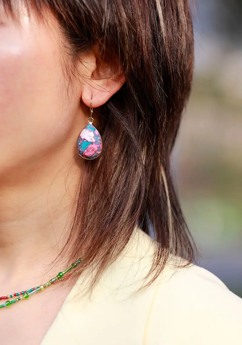 Jasper Waterdrop Earrings