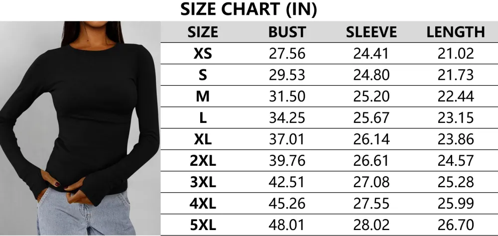 Women's Casual Long Sleeve Crew Neck Top
