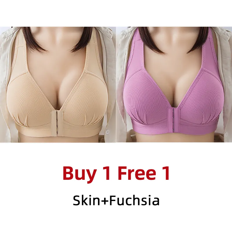 🔥 Plus Size Cotton Front Buckle Bra(50% OFF!FREE SHIPPING)