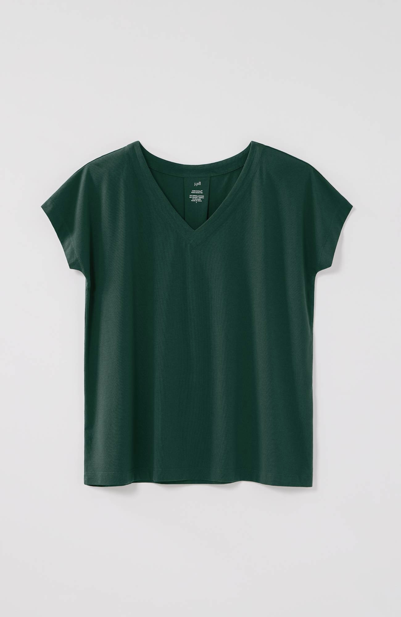 luxe supimaÂ® pleat-back tee