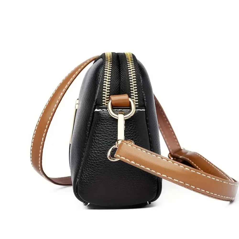 Mila Litchi Crossbody Bag with Embossed Pattern