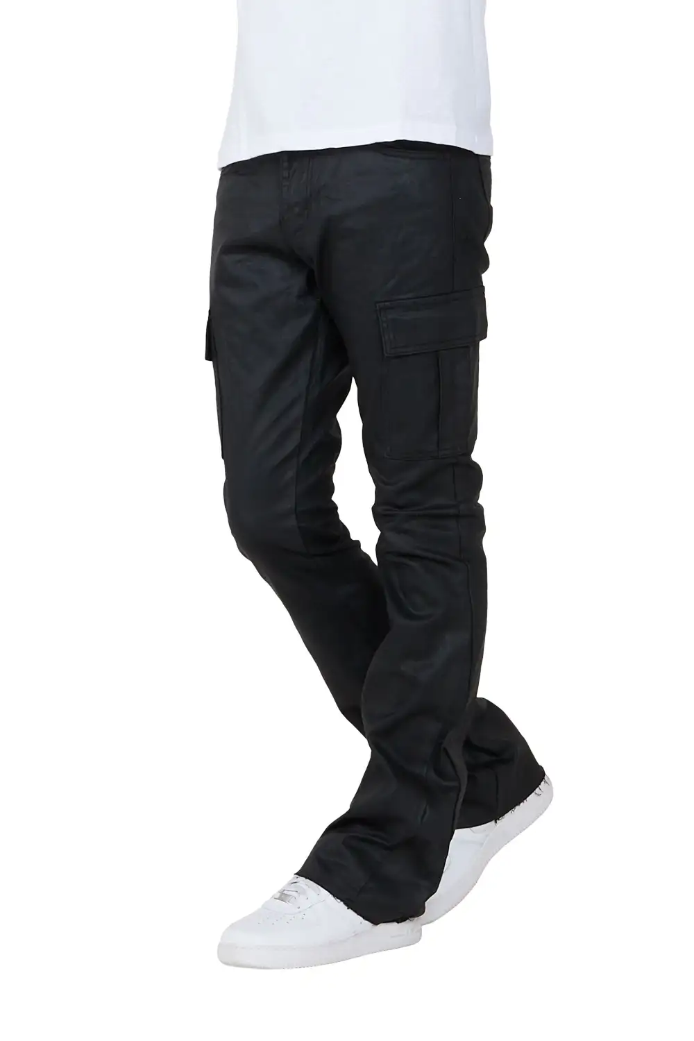 Kooper Black Stacked Flare Jean