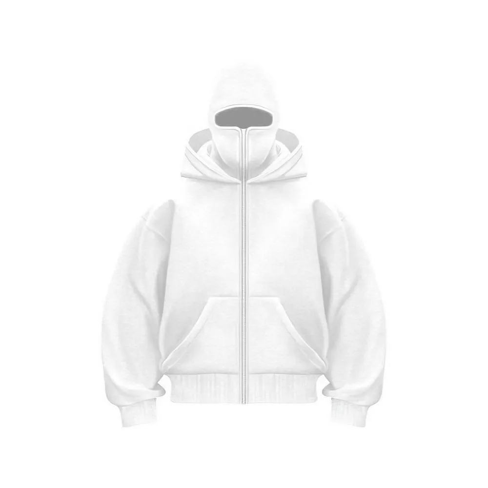 Balaclava Hoodie With Built-In Zip