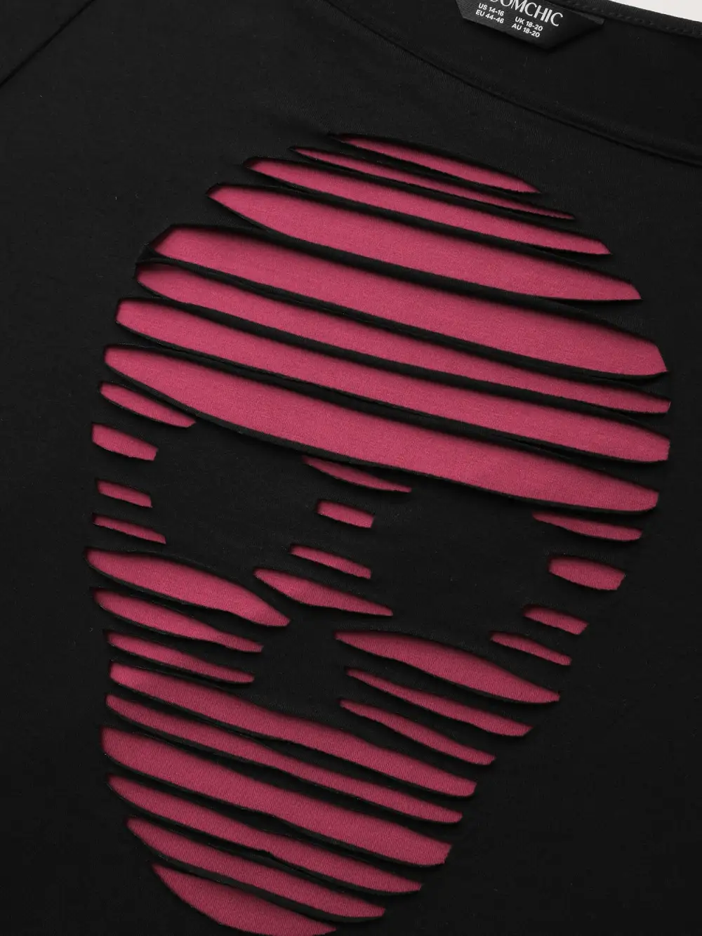 2-in-1 Supersoft Spooky Skull Print T-Shirt