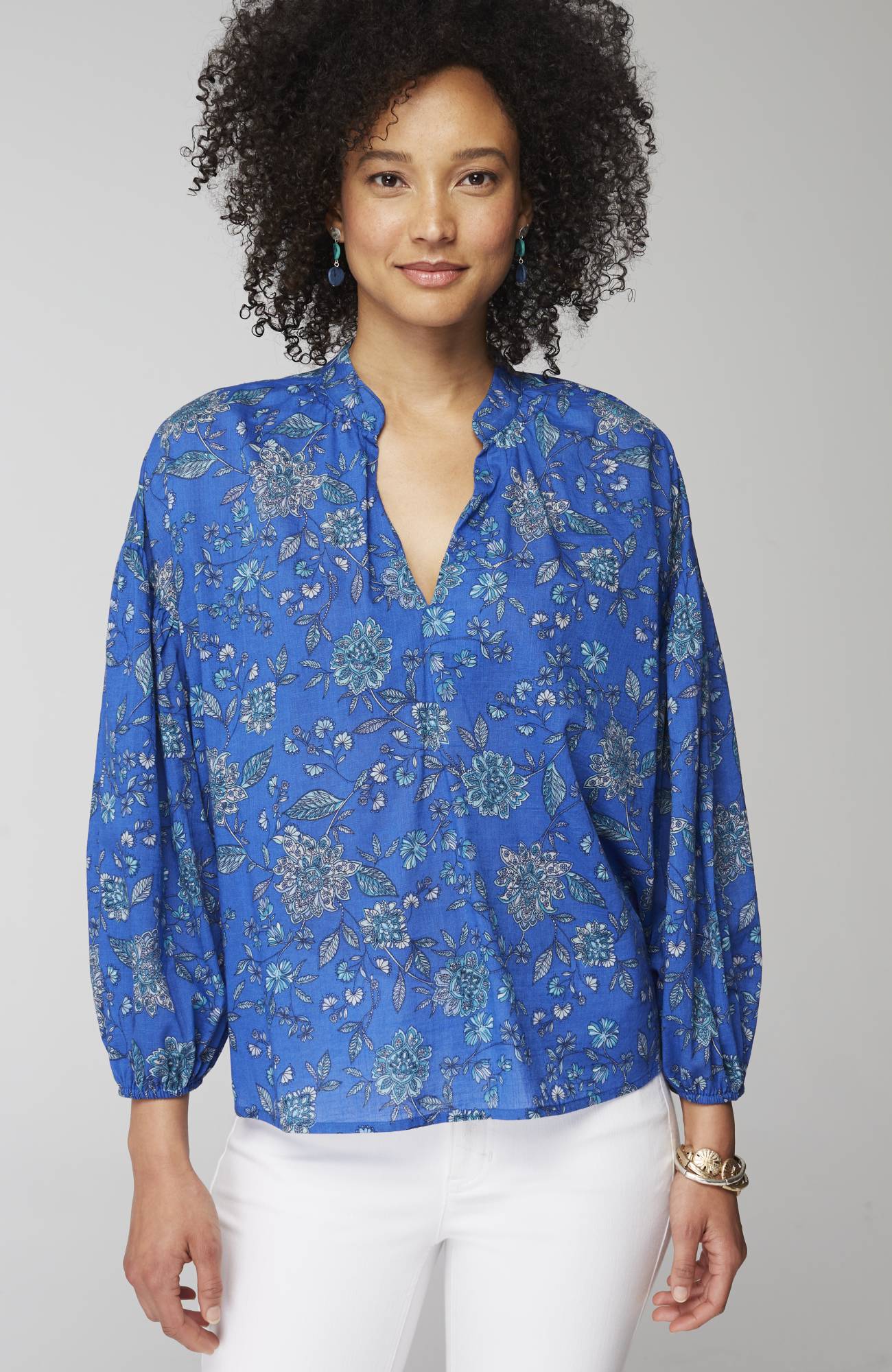 Oversized Split-Neck Top