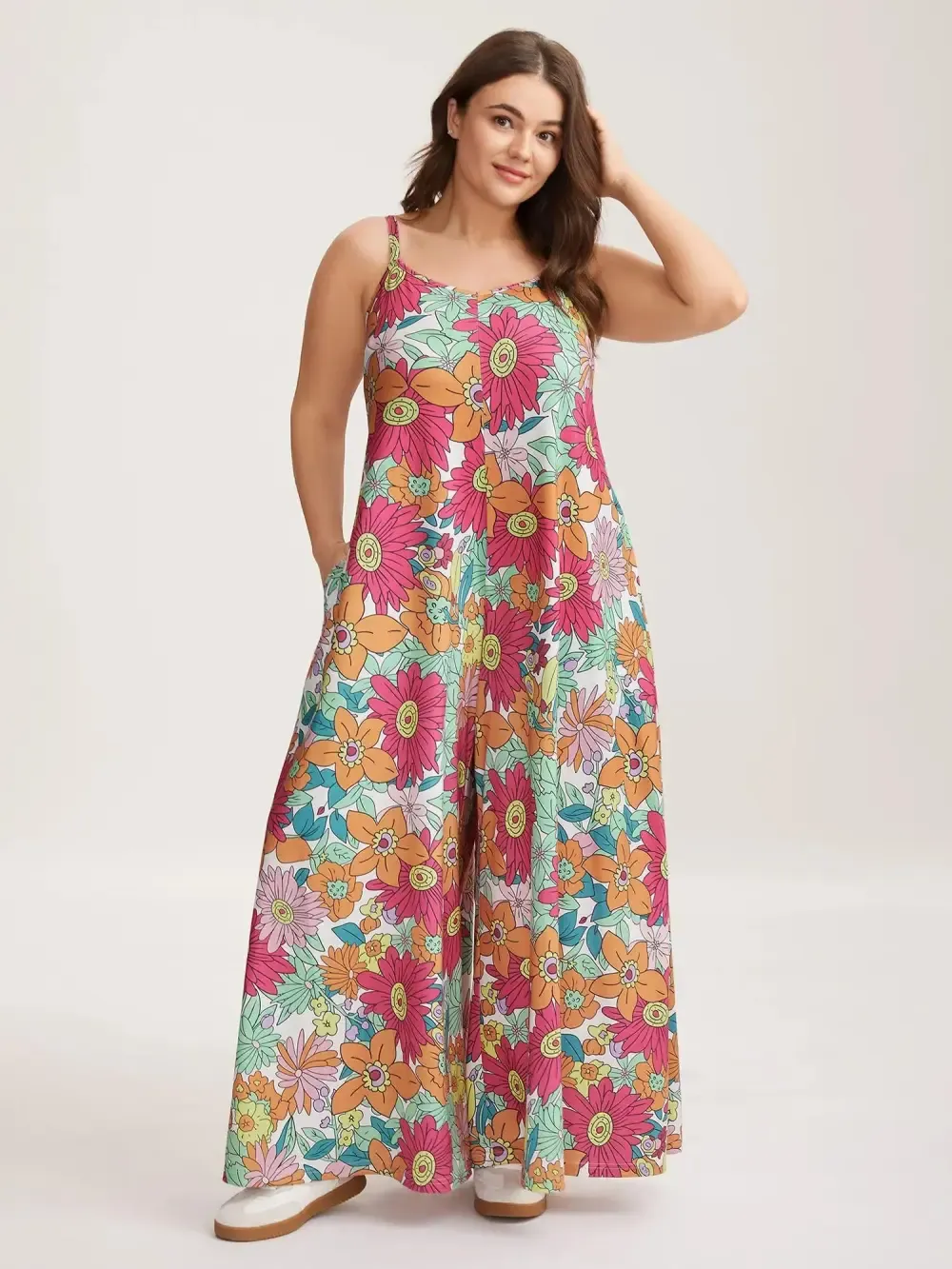 Vivid Groove Stretchy Adjustable Jumpsuit