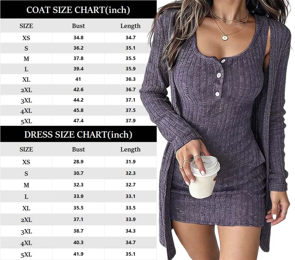 Women's Knitted Striped Dress Set