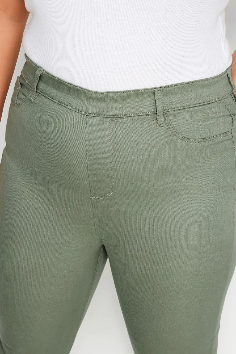 YOURS Curve Rose Pink Cropped Stretch GRACE Jeggings