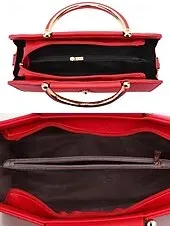 Women's Faux Leather Top Handle Tote Bag with Deer Charm - Elegant Structured Women's Shoulder Bag, Perfect for Mother's Day Gift, Work, Shopping and Casual Outings