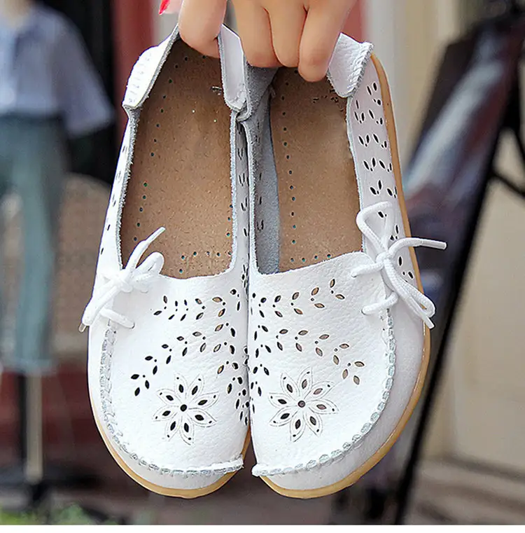 New Hollow Leather Casual Shoes