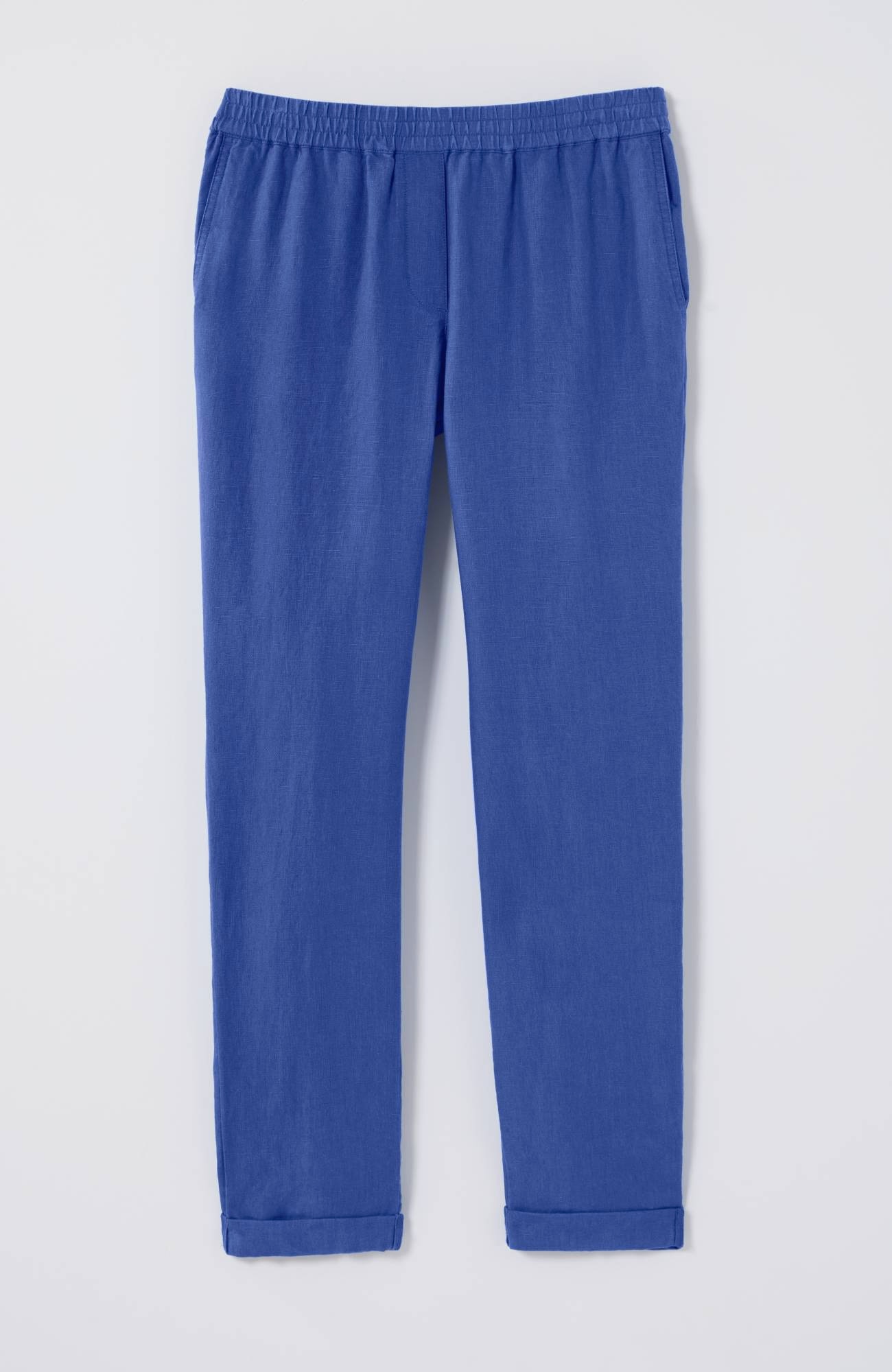 Relaxed Linen Straight-Leg Pants
