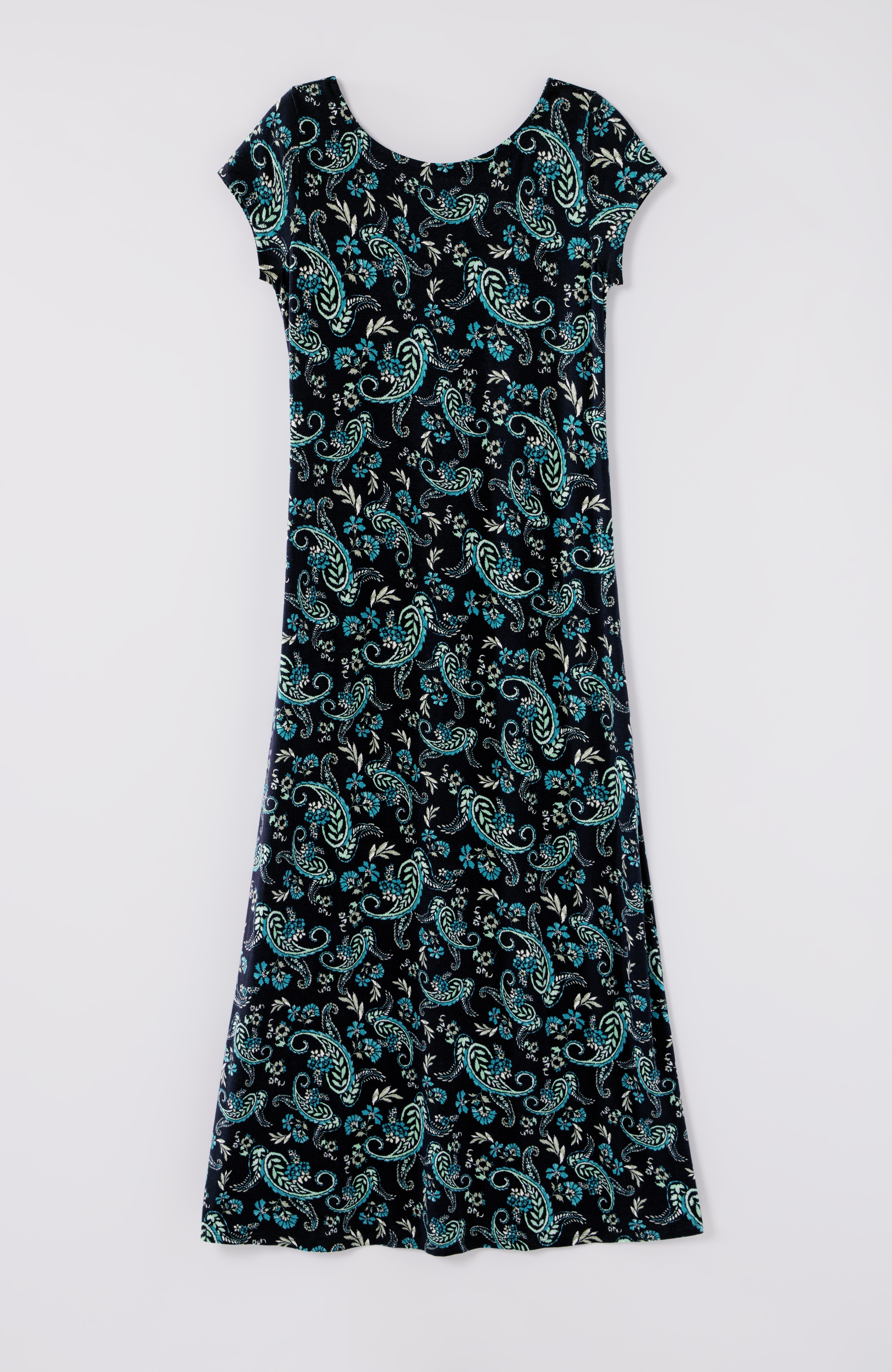 Pleated V-Back Maxi Dress