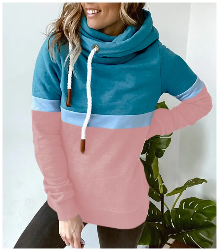 Cowl Neck Floral Loosen Sweatshirts