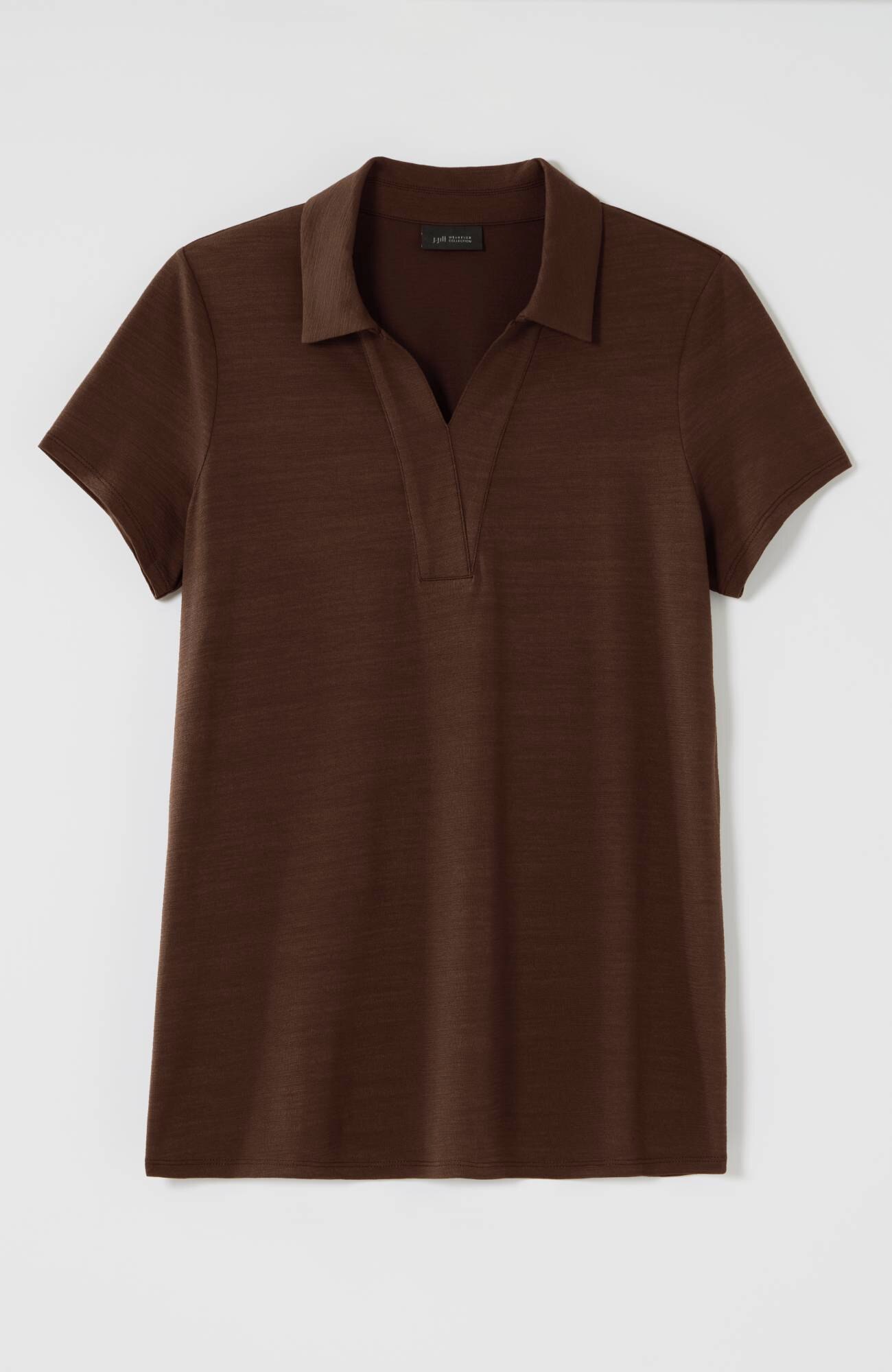 Wearever Slub-Knit Polo Top