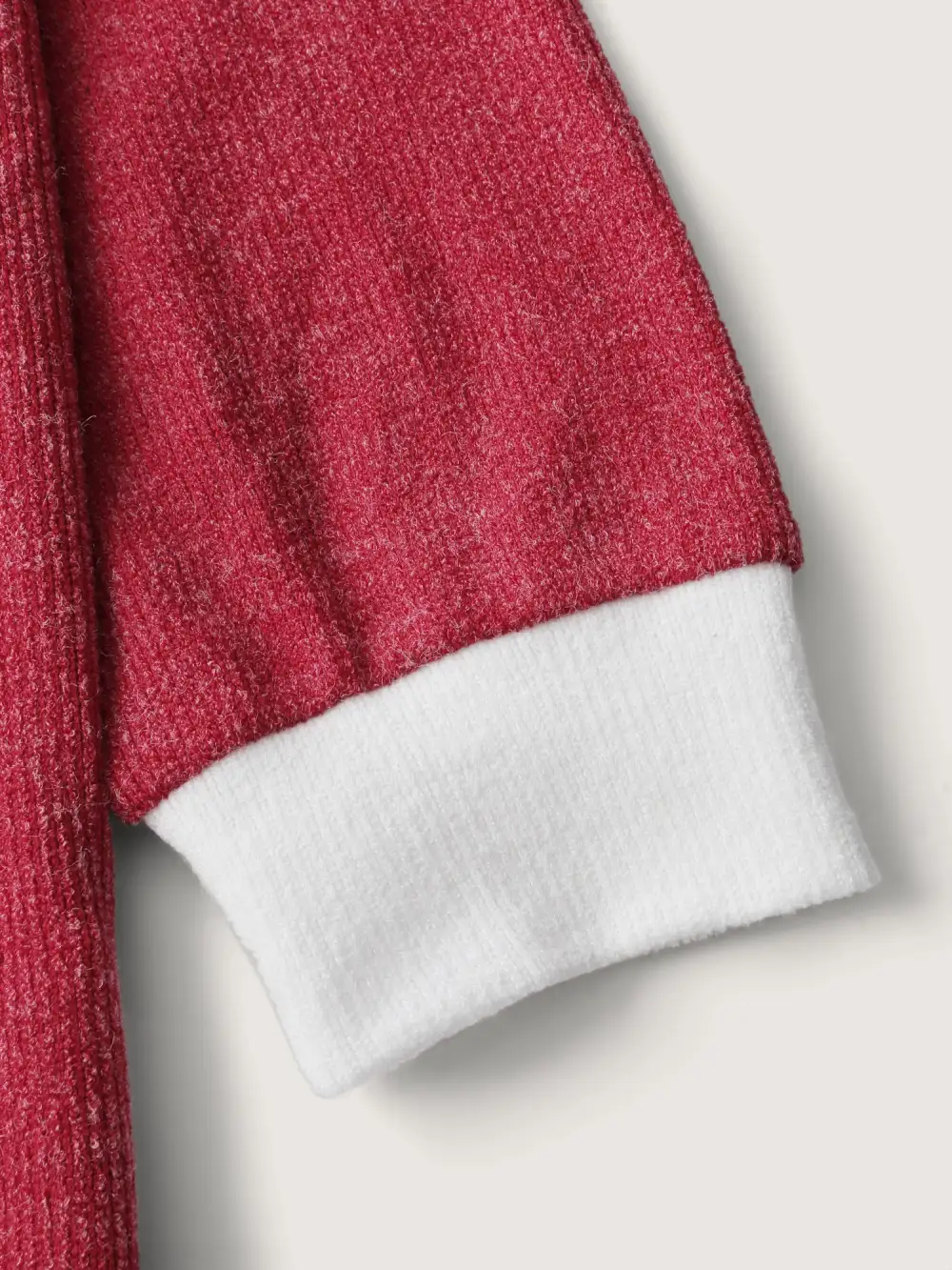 Faux-Wool Color Contrast Sweatshirt